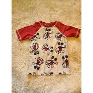 Junk Food X Disney Mickey Mouse Rash guard Size 4T Toddler Swim